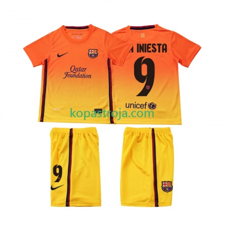 Billiga Fotbollströjor FC Barcelona A INIESTA 9 2012 2013 Retro Barn Borta tröja Kortärmad